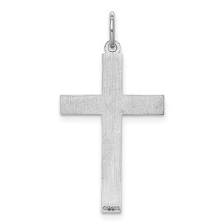925 Sterling Silver Laser Designed Cross Pendant QXR257
