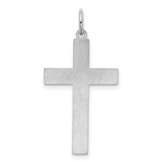 925 Sterling Silver Laser Designed Cross Pendant QXR259