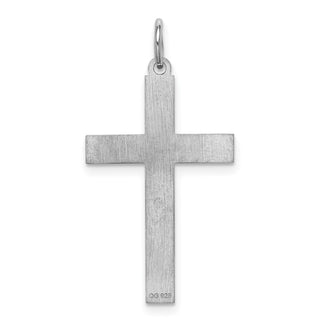 925 Sterling Silver Laser Designed Cross Pendant QXR260