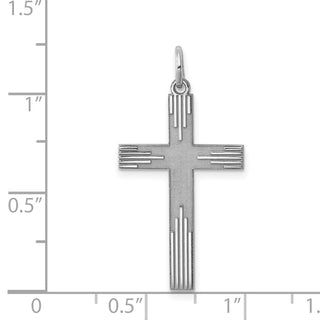 925 Sterling Silver Laser Designed Cross Pendant QXR260