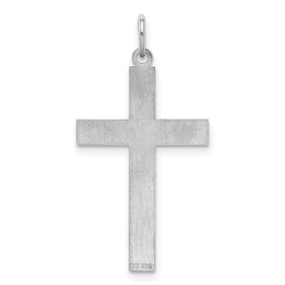 925 Sterling Silver Laser Designed Cross Pendant QXR261