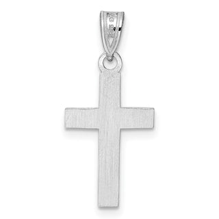 925 Sterling Silver Black Enameled Cross Pendant