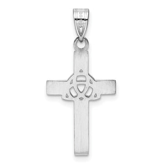925 Sterling Silver Black Enameled Trilogy Cross Pendant