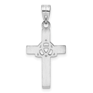 925 Sterling Silver Black Enameled Trilogy Cross Pendant