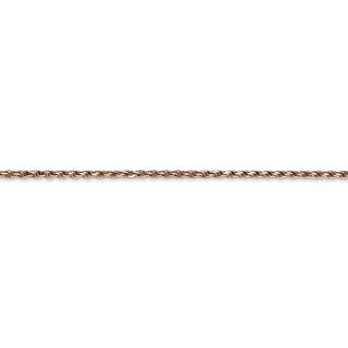 24" 14k Rose Gold 1.8mm Diamond-cut Machine-made Rope Chain Necklace