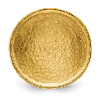 14k Yellow Gold Men's Polished Classic Solid Back 22mm Coin Bezel Ring - Fits 1/4 oz American Eagle and Other Coins