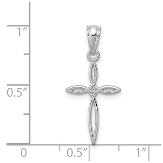 14k White Gold Passion Cross Pendant REL117