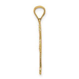 14k Yellow Gold Passion Cross Pendant REL118