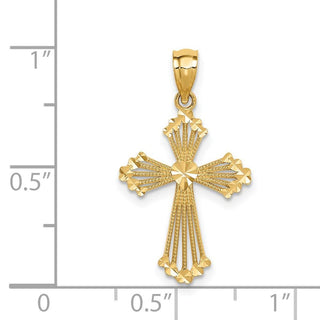 14k Yellow Gold Passion Cross Pendant REL118