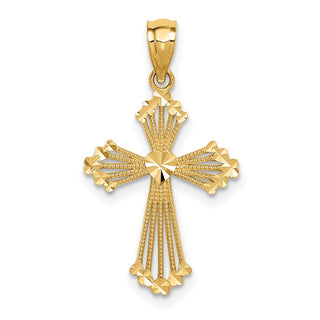 14k Yellow Gold Passion Cross Pendant REL118