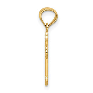 14k Yellow Gold Small Budded Cross Pendant