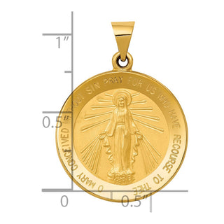 14k Yellow Gold Miraculous Medal Pendant REL136