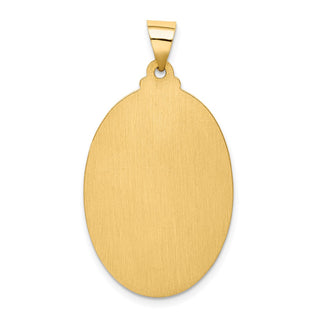 14k Yellow Gold St. Christopher Medal Pendant - 39 x 21mm, Polished & Satin