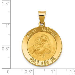 14k Yellow Gold Saint Anthony Medal Pendant REL145