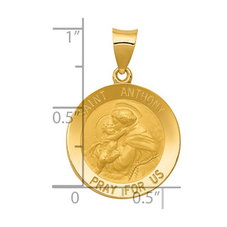 14k Yellow Gold Saint Anthony Medal Pendant REL146