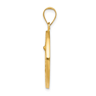 14k Yellow Gold Saint Michael Medal Pendant REL148