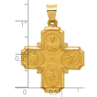 14k Yellow Gold Four-Way Medal Pendant REL150