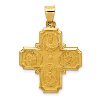 14k Yellow Gold Four-Way Medal Pendant REL150
