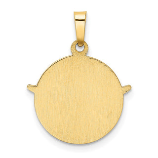 14k Yellow Gold Holy Spirit Medal Round Pendant