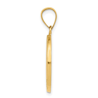 14k Yellow Gold Confirmation Medal Round Pendant