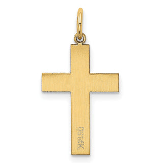 14k Yellow Gold Polished Cross Pendant REL74