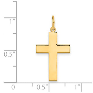 14k Yellow Gold Polished Cross Pendant REL74