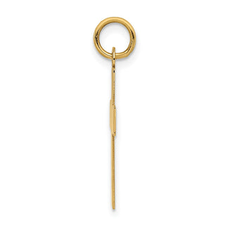 14k Yellow Gold Polished Cross Pendant REL75
