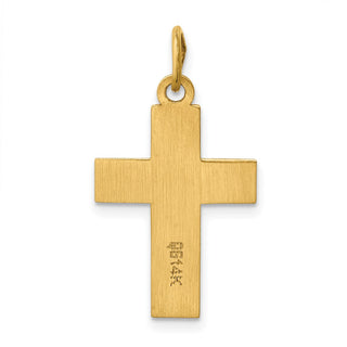 14k Yellow Gold Polished Cross Pendant REL75