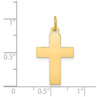 14k Yellow Gold Polished Cross Pendant REL75