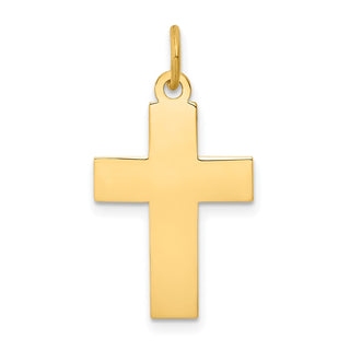 14k Yellow Gold Polished Cross Pendant REL75