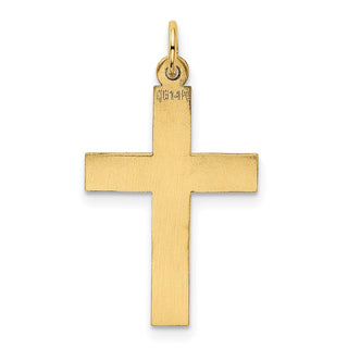 14k Yellow Gold Polished Cross Pendant REL76
