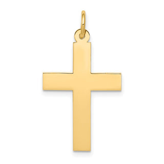 14k Yellow Gold Polished Cross Pendant REL76