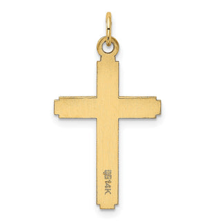 14k Yellow Gold Polished Cross Pendant REL77