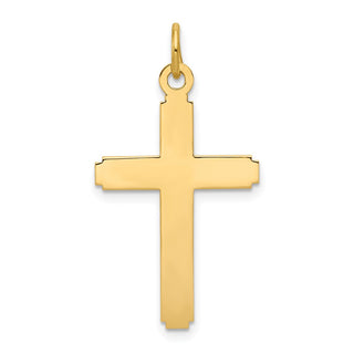 14k Yellow Gold Polished Cross Pendant REL77