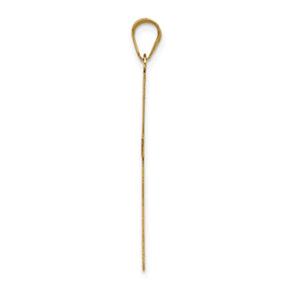 14k Yellow Gold Engravable Cross Pendant