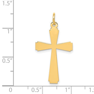 14K Yellow Gold Cross Charm REL81