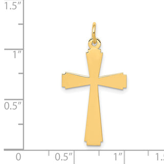 14K Yellow Gold Cross Charm REL81