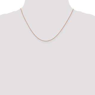 18" 14K Rose Gold 18 inch .7mm Box Link with Lobster Clasp Chain