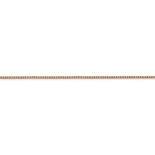 10" 14k Rose Gold .9mm Box Link Chain Anklet