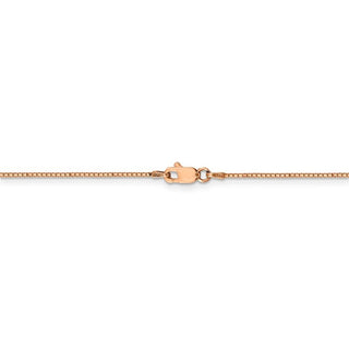 16" 14k Rose Gold .9mm Box Chain Necklace