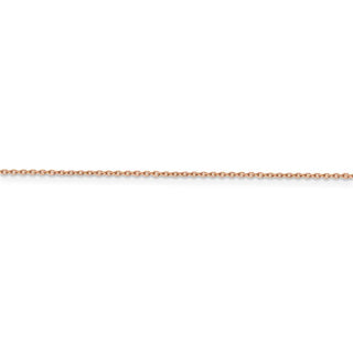 24" 14k Rose Gold 1.0mm Diamond-cut Cable Chain Necklace