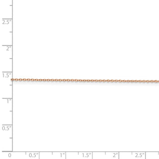 24" 14k Rose Gold 1.0mm Diamond-cut Cable Chain Necklace