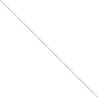 10" 14k Rose Gold 1.0mm Diamond-cut Cable Chain Anklet