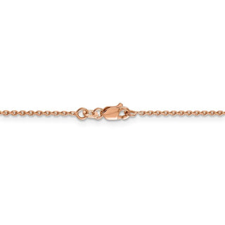 16" 14k Rose Gold 1.4mm Diamond-cut Cable Chain Necklace