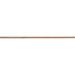 7" 14k Rose Gold 1.4mm Diamond-cut Spiga Chain Bracelet