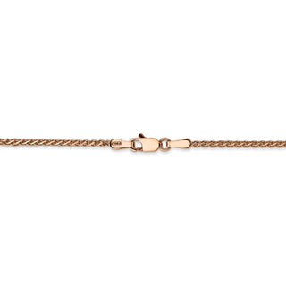 24" 14k Rose Gold 1.4mm Diamond-cut Spiga Chain Necklace