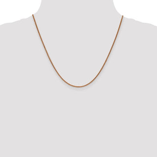 20" 14k Rose Gold 1.4mm Diamond-cut Spiga Chain Necklace