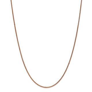 20" 14k Rose Gold 1.4mm Diamond-cut Spiga Chain Necklace
