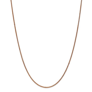 30" 14k Rose Gold 1.4mm Diamond-cut Spiga Chain Necklace