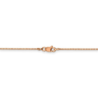 16" 14k Rose Gold 1.0mm Box Chain Necklace